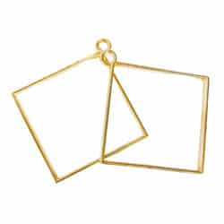 Riipuskehys, neliö 2kpl kulta