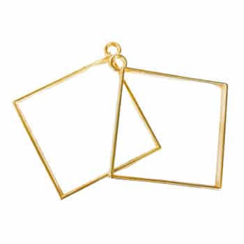 Riipuskehys, neliö 2kpl kulta