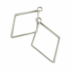 Riipuskehys, nelikulmio 2kpl hopea
