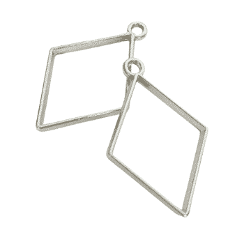 Riipuskehys, nelikulmio 2kpl hopea