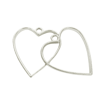 Riipuskehys, sydän 2kpl hopea