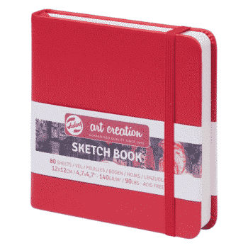 Talens Art Creation Sketch book 12x12cm, Punainen