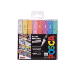 Posca Maalikynäsetti 1M 0,7-1,0 mm, Pastellivärit 8kpl