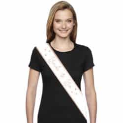 Bride To Be Olkanauha, Valkoinen/Ruusukulta