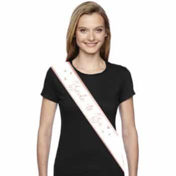 Bride To Be Olkanauha, Valkoinen/Ruusukulta