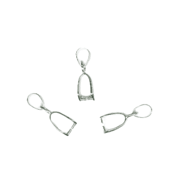 Riipuksen pidike large, Hopean värinen 3kpl