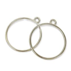 Riipuskehys, pyöreä 2kpl hopea