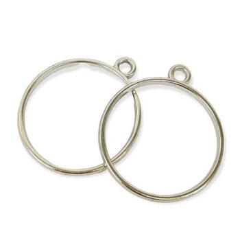 Riipuskehys, pyöreä 2kpl hopea