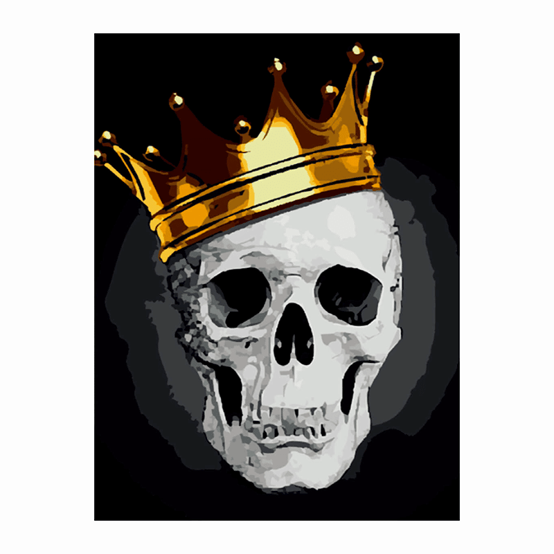 Timanttimaalaustaulu 40x50cm Fashionable Skull Full Crystal