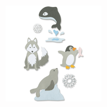 Sizzix Thinlits Stanssisetti, 666013 Arctic animals