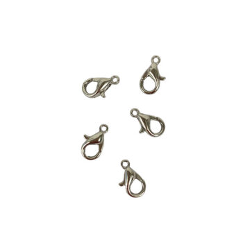 Papukaijalukko 10mm, 1351 hopean värinen 5kpl