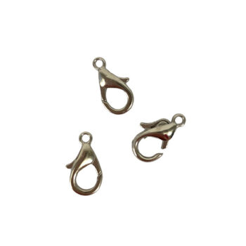 Papukaijalukko 15mm, 1241 hopean värinen 3kpl