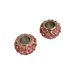 Koristehelmi timanteilla 8x13mm, vaaleanpunainen 2 kpl