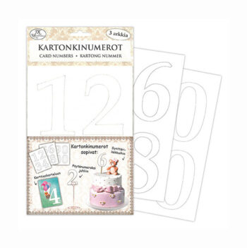 Kartonkinumerot 8,5cm, 4695 Valkoinen