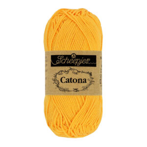 Scheepjes Catona puuvillalanka 50g, 208 keltainen