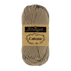 Scheepjes Catona puuvillalanka 50g, 254 vaaleanruskea