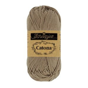 Scheepjes Catona puuvillalanka 50g, 254 vaaleanruskea