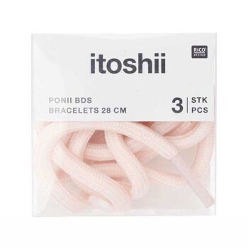 Rico Design itoshii ponii rannenauhat, Vaaleanpunainen 3 kpl