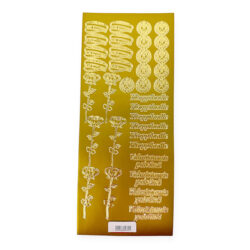 Ääriviivatarra, Ylioppilaalle / Valmistuneelle, Kulta