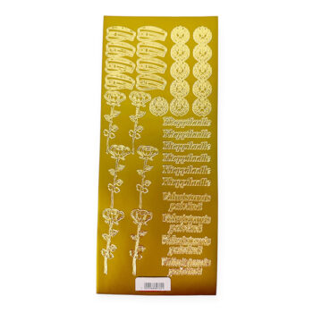 Ääriviivatarra, Ylioppilaalle / Valmistuneelle, Kulta