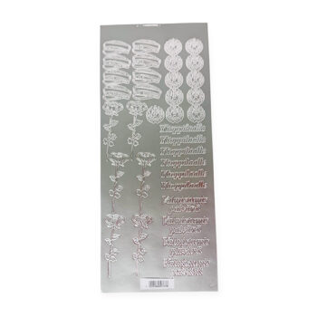 Ääriviivatarra, Ylioppilaalle / Valmistuneelle, Hopea