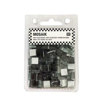 Rico Design Lasimosaiikkipala 10x10mm 185g, musta