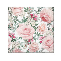 Servetti 25x25cm, Ruusut 20kpl