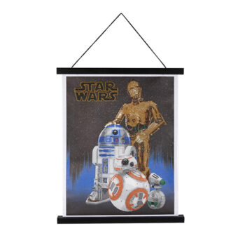 Craft Buddy Timanttimaalaus ripustuslistoilla 35x45cm, Star Wars Droids, Partial Crystal