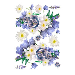 Dress my Craft, Transfer Me -siirtokalvo 31.5 x 46.5 cm, Blue Tulips