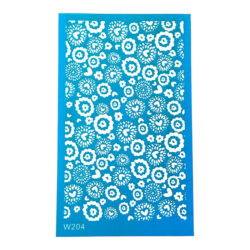 Silk Screen silkkisabluuna 9x15cm, Kukat ja sydämet