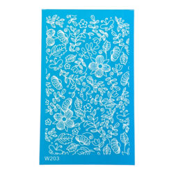 Silk Screen silkkisabluuna 9x15cm, Kukat ja lehdet