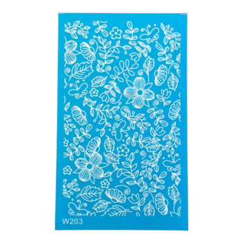 Silk Screen silkkisabluuna 9x15cm, Kukat ja lehdet