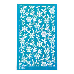 Silk Screen silkkisabluuna 9x15cm, Kukkaköynnös