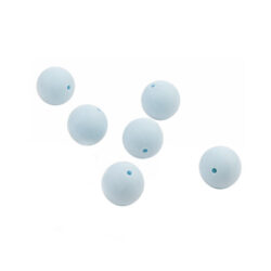 Silikonihelmet 12mm pyöreä, vaaleansininen 6kpl