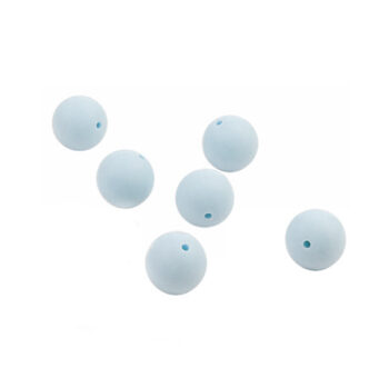 Silikonihelmet 12mm pyöreä, vaaleansininen 6kpl