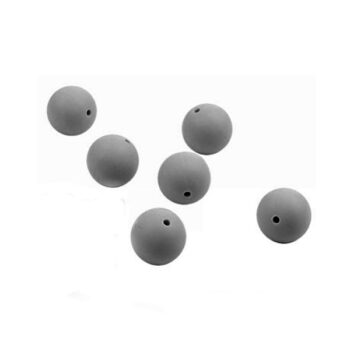 Silikonihelmet 12mm pyöreä, tummanharmaa 6kpl