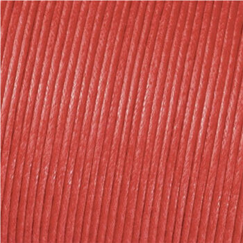 Kumihimo vahattu puuvillanaru 1mm, Red
