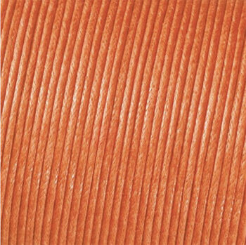 Kumihimo vahattu puuvillanaru 1mm, Orange