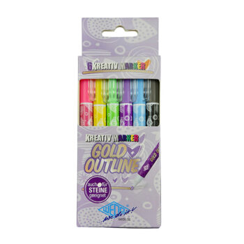 Wedo Gold Outline Kreativ marker tussit 6kpl