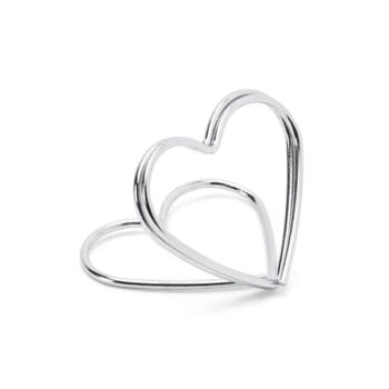 Paikkakortin pidike, sydän hopea 10 kpl