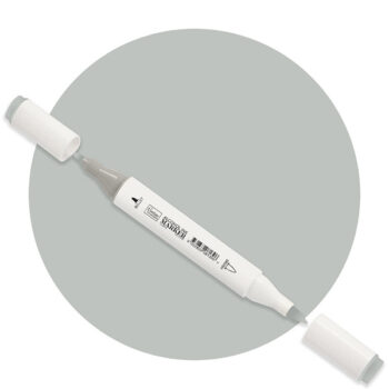 Twin Tip Alcohol ink marker, COAP535 Steel Grey