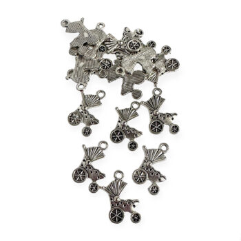 Metalliriipus, lastenvaunut 19x21mm, 15 kpl