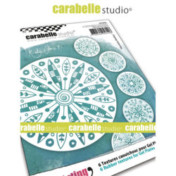 Carabelle Studio Textured Coasters leimasinsetti, mandala 6kpl