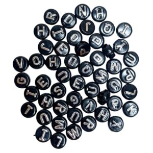 Kirjainhelmet 10mm 50kpl, Musta