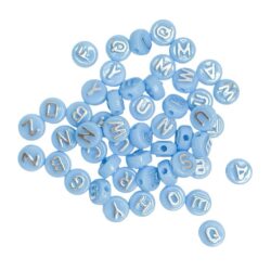 Kirjainhelmet 10mm 50kpl, Vaaleansininen