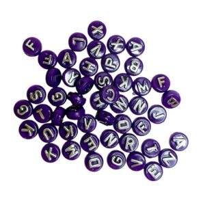 Kirjainhelmet 10mm 50kpl, Violetti