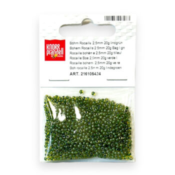 Lasiset siemenhelmet 2,5mm 20g, 424 Pastellinvihreä