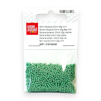 Lasiset siemenhelmet 2,5mm 20g, 340 Mintun vihreä