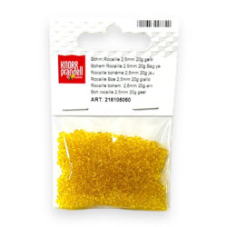Lasiset siemenhelmet 2,5mm 20g, 050 Keltainen