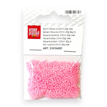 Lasiset siemenhelmet 2,5mm 20g, 223 Roosa